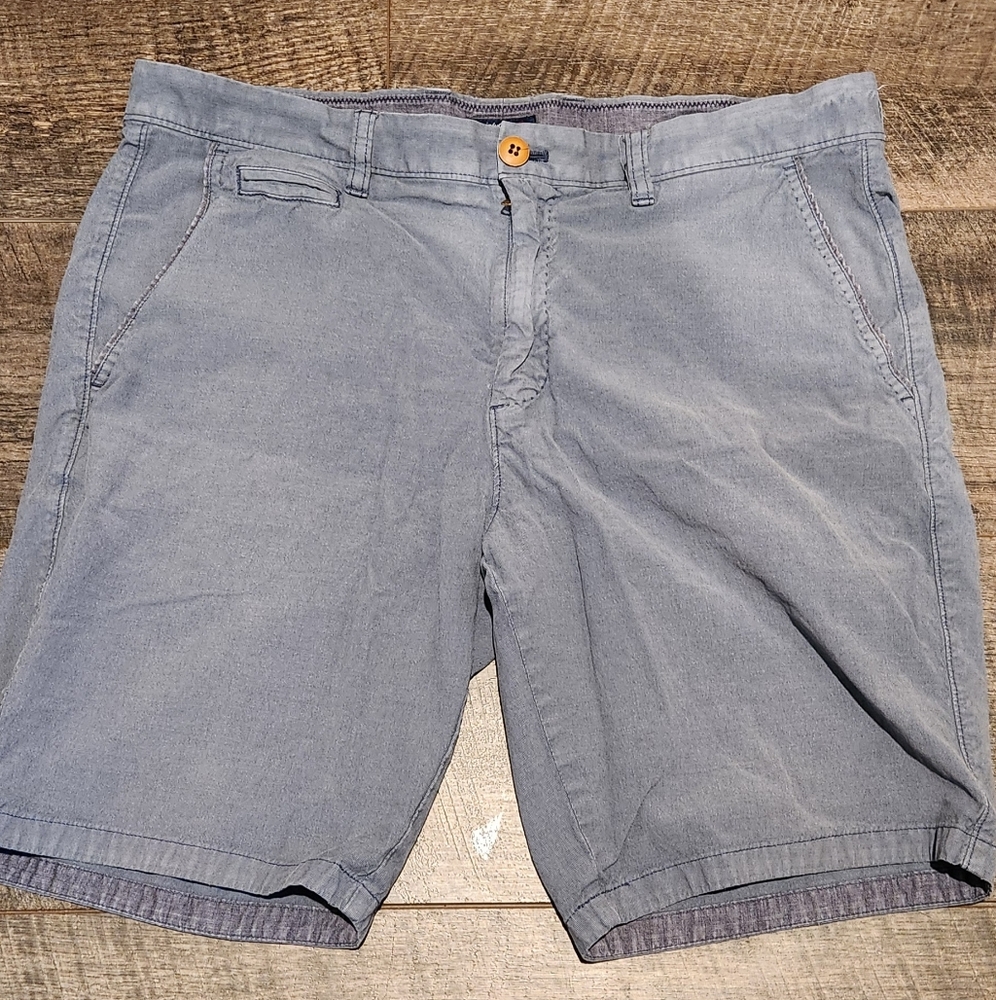 Johnnie O Shorts Mens 34 Blue Chino Golf Stretch Pima Cotton Outdoor Flat Front
